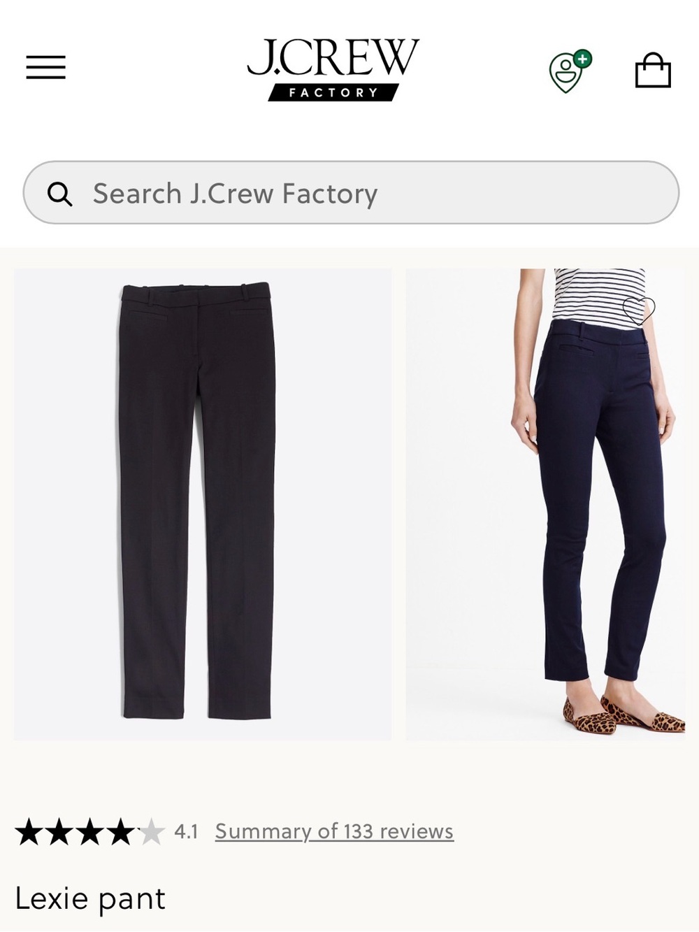 J. Crew Lexie Pants in Black size 2R